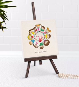BK Gift Kişiye Özel Çocuk Gelişimi Öğretmeni Şovaleli Doğal Taş-1 (Beyaz)