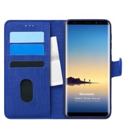 Microsonic Samsung Galaxy Note 8 Kılıf Fabric Book Wallet Lacivert