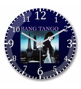 Bang Tango  Duvar Saati Bombeli Gercek Cam