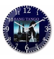 Bang Tango  Duvar Saati Bombeli Gercek Cam
