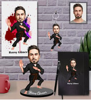 Kişiye Özel Sporcu Karikatürlü 5 li Hediye Seti Bay-11