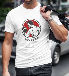 BK Gift Kişiye Özel Bodybuilder Beyaz Erkek Tişört  2