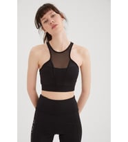 DeFacto Halter Yaka Tül Detaylı Spor Sütyen T7151AZ21SP (Siyah)