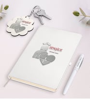 BK Gift Kişiye Özel Hemşire Beyaz Defter Kalem ve Anahtarlık Hediye Seti-4 (Model 1)