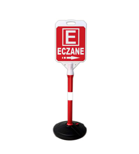 Eczane Reklam ve Yönlendirme Tanıtım Bariyer Dubası