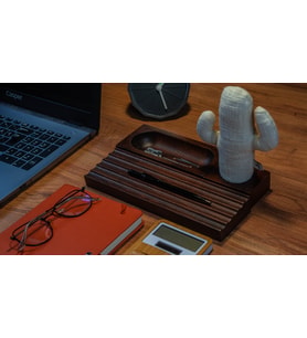 Kayigo Woody Üçlü Ofis Seti Koyu Kahverengi