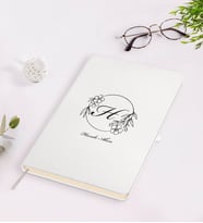 BK Gift Kişiye Özel Baş Harf İsim Tasarımlı Beyaz Defter-5