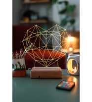 Sevgililer Günü Özel Tasarım 3D Geometrik Kalp Masaüstü Led Lamba