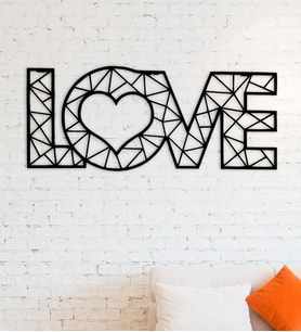 BK Gift Love Figürlü Metal Duvar Objesi, Metal Tablo, Ev Dekoru, Ev Hediyesi, Sevgiliye Hediye