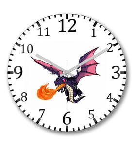 Clash of Clans Dragao Duvar Saati Bombeli Gercek Cam
