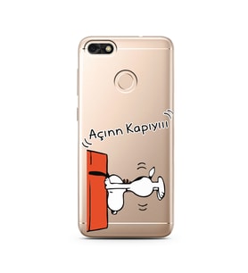 Snoopy Tasarımlı Süper Şeffaf Silikon Telefon Kılıfı Huawei P9 Lite 2017 Mini 
