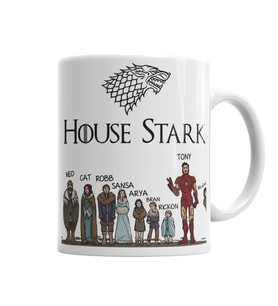 Game Of Thrones House Stark And Tony Stark Kupa Bardak