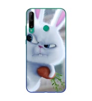 Dedektif Tavşan Tasarımlı Süper Şeffaf Silikon Telefon Kılıfı Huawei P40 Lite E