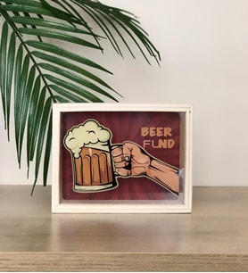 Beer Flnd Tasarımlı Ahşap Kumbara