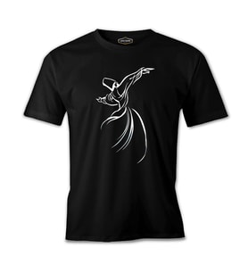 Mevlana Siyah Erkek Tshirt