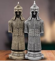 Osmanlı Asker Zırhı Cevşen  İ Kebir Ayetli Şovalye Biblo İkili Set