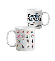 Babaya Hediye Canım Babam Babalar Günü İsimli Kupa Bardak