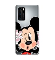 Mickey Tasarımlı Süper Şeffaf Silikon Telefon Kılıfı Huawei P40