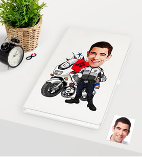 BK Gift Kişiye Özel Bay Yunus Polis Karikatürlü Beyaz Defter