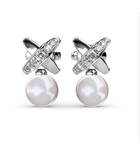 Monemel Swarovski Taşlı Küpe (Altın Kaplama) Sevgililer Günü Hediyesi