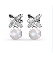 Monemel Swarovski Taşlı Küpe (Altın Kaplama) Sevgililer Günü Hediyesi