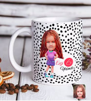 BK Gift Kişiye Özel Kız Çocuk Yaş Karikatürlü Beyaz Kupa Bardak-3