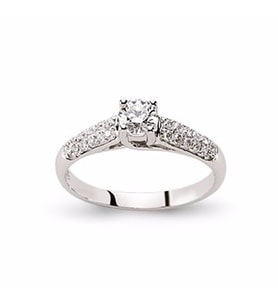 Tektaş Pırlanta Yüzük 0.48 CT H-VS SI 2.50 Gram 18 Ayar Altın