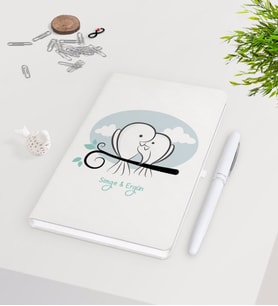 BK Gift Kişiye Özel Sevgililer Günü Beyaz Defter Kalem Seti-36
