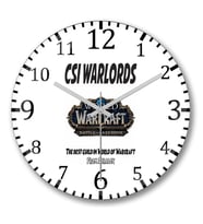 World Of Warcraft Csi Warlords Duvar Saati Bombeli Gercek Cam