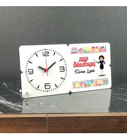 Sınıf Öğretmeni Ahşap Masa Saati 001