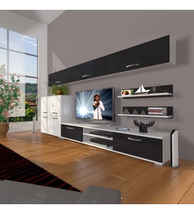 Decoraktiv Eko 8 Mdf Dvd Tv Ünitesi Tv Sehpası (Beyaz-Siyah)