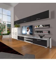 Decoraktiv Eko 8 Mdf Dvd Tv Ünitesi Tv Sehpası (Beyaz-Siyah)
