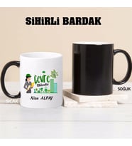 Kadın Çevre Mühendisi Kupa Bardağı Sihirli (Beyaz)