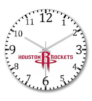 Houston Rockets Duvar Saati Bombeli Gercek Cam