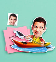BK Gift Kişiye Özel Bay Kanocu Karikatürlü Ahşap Magnet (Çok Renkli)