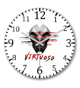 Jhin Virtuoso Duvar Saati Bombeli Gercek Cam