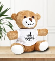 Doğum Günü Baskılı Peluş Ayıcık