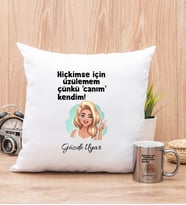 Canım Kendim Yastık ve Silver Kupa Bardak