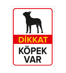 MIGNATIS - Dikkat Köpek Var Levhası Amerikan Pit Bull Teriyeri - Sac Malzeme 25x35cm