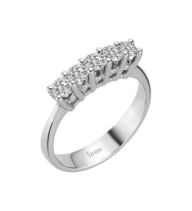 Sirius G Renk 0,71 Karat Pırlanta 5 Taş Yüzük 0704R0219
