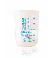 ISOLAB 500ml Ölçü Kabı Beher Mavi Skala (Çok Renkli)