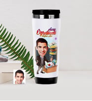 BK Gift Kişiye Özel Bay Öğretmen Karikatürlü Çelik Termos Bardak - 2