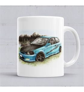 Honda Civic Mugen Kupa Bardak Porselen