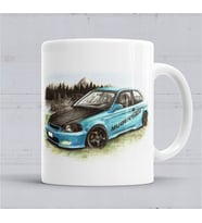Honda Civic Mugen Kupa Bardak Porselen