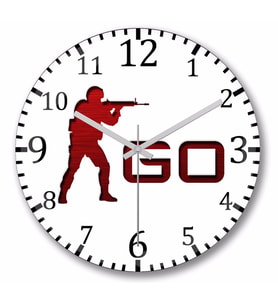 Csgo  Counter Strike Duvar Saati Bombeli Gercek Cam