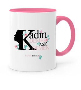 BK Gift Kişiye Özel Kadınlar Günü Pembe Kupa Bardak  1