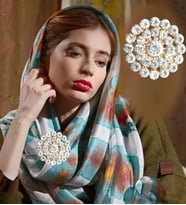 HARİKA PELUŞ  Broş (Yaka İğnesi) (Siyah-Gri)