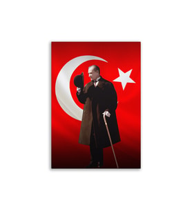 Atatürk Posteri Deri Tablo 50x70cm