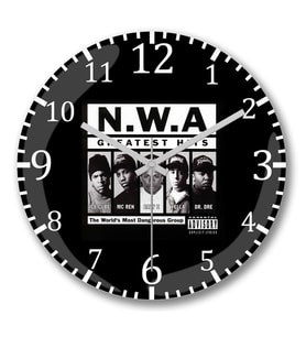 NVA  N.W.A Greatest Hıts Duvar Saati Bombeli Gercek Cam-Recovered