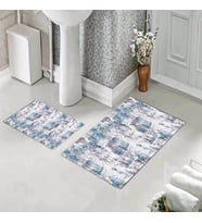Banyo Halısı Ikili Klozet Takımı Kaymaz Tabanlı (60 xm x 100 cm + 40 cm x 60 cm) 
